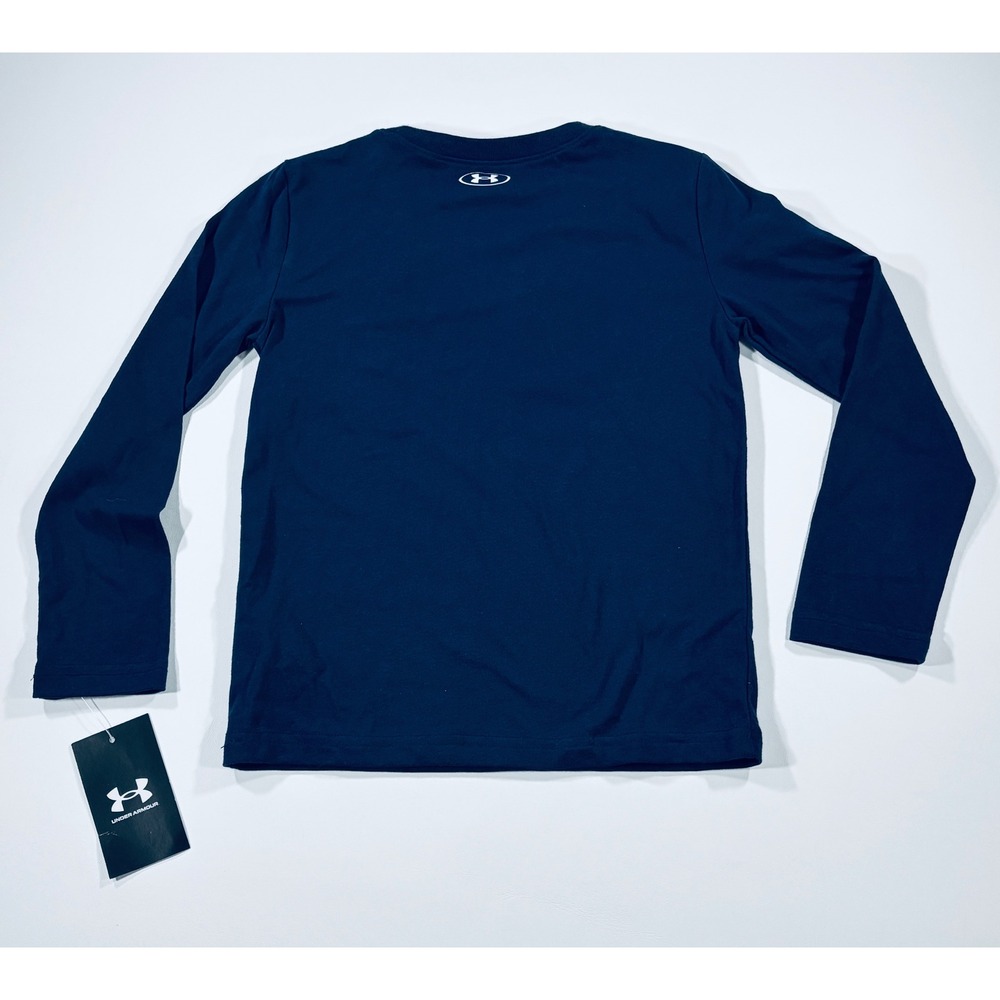 Under Armour Boys Long Sleeve Graphic T-Shirt 2 Pack Space Football Blue Navy - Picture 9 of 10